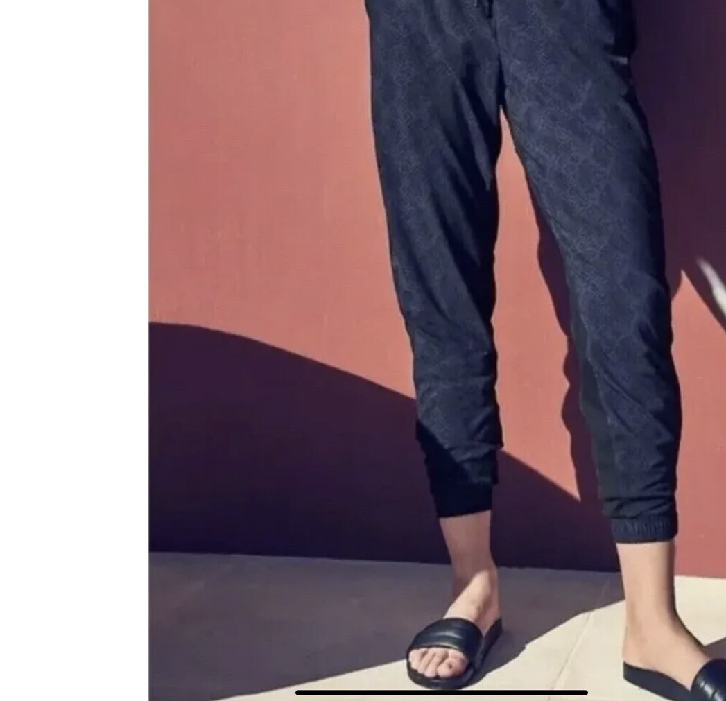 Athleta Brooklyn Python Snake Navy Black Jogger P… - image 4
