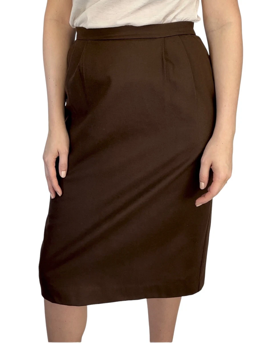 Brown pencil skirt size 10 top