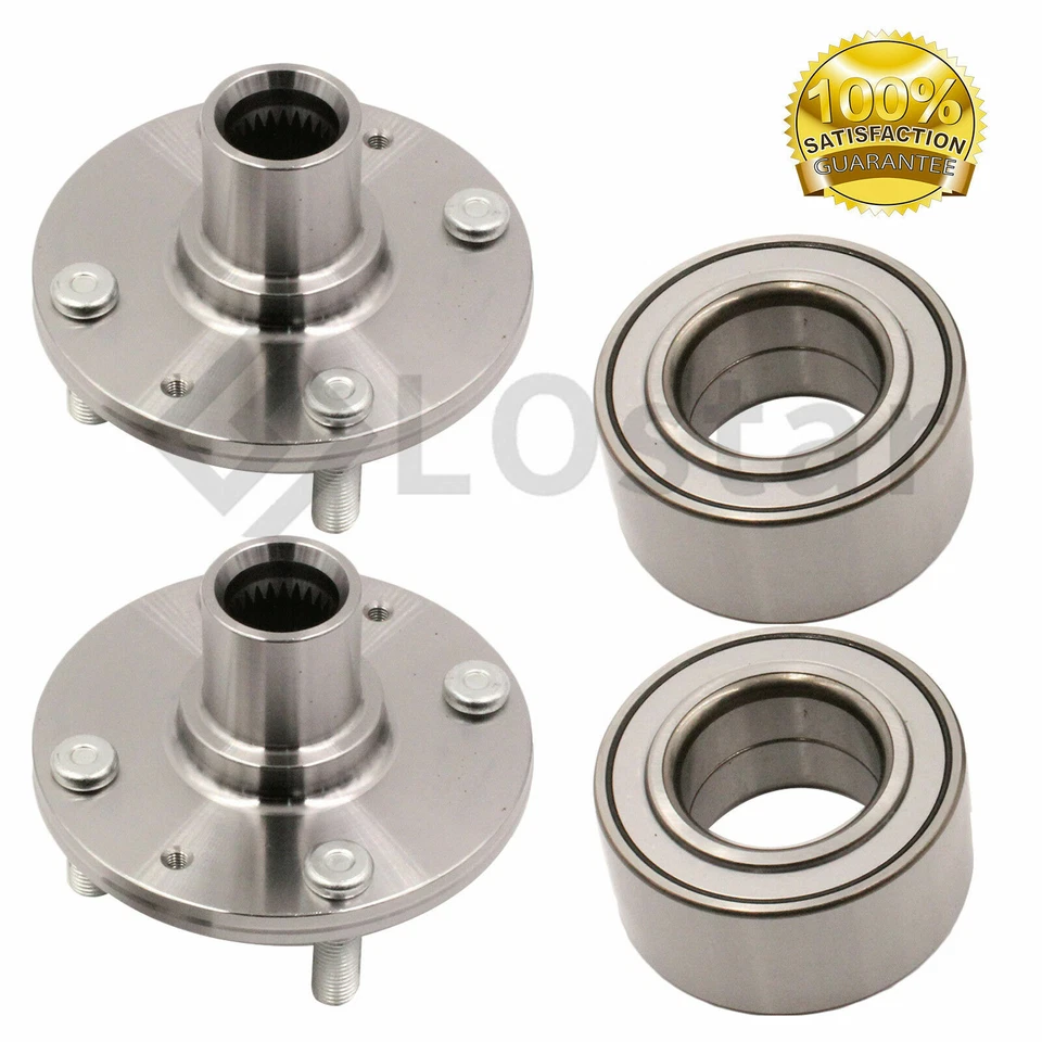 Pair(2)Front Wheel Hub & Bearing Assembly Fits 2000-2012 Hyundai Accent Kia Rio5 Foto 2 de 3