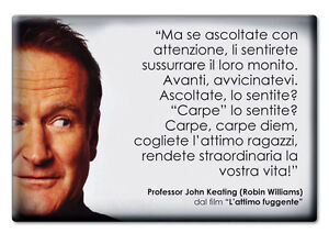 Magnete Frigo Aforismi Frasi Celebri Famose Citazioni Robin Williams Nei Film Ebay