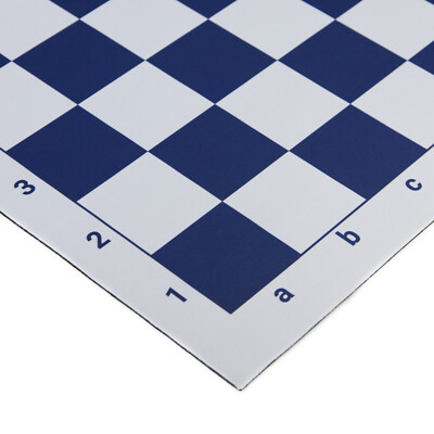 Tournament Regulation Mousepad Chessboard 20'' - 2.125'' Squares - Blue - Roll-Up