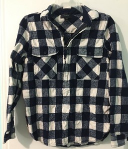 flannel half zip pullover