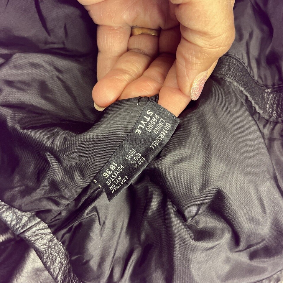 Vintage Wilsons Leather Moto Biker Cropped Jacket Womens Medium