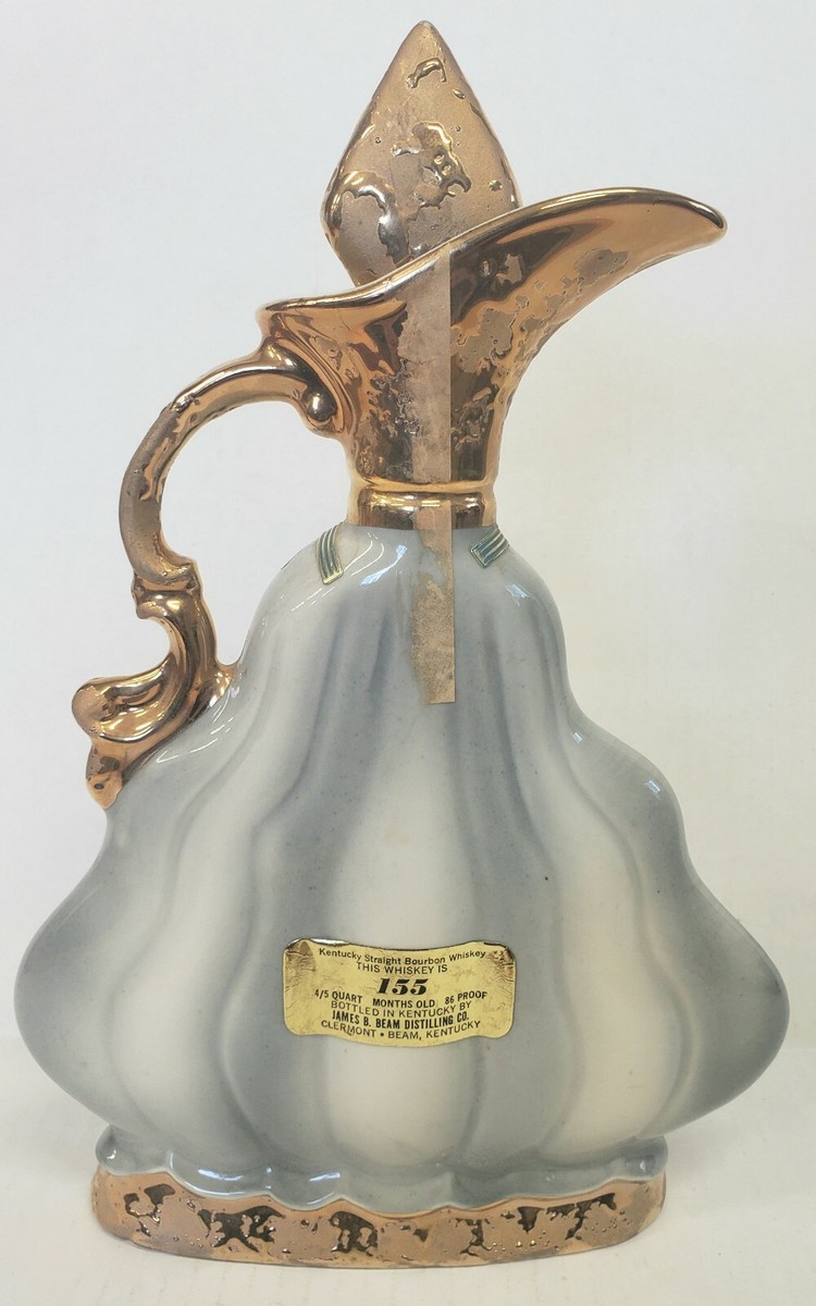 Vintage 1970 Jim Beam 155-Month Old Whiskey Decanter Bottle - With