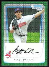 2011 9191A Bowman Chrome Prospects Green X-Fractors AUTOGRAPH Matt Packer Auto