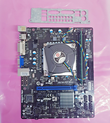 MSI H61M-P25 (B3) Motherboard OC Genie II w/ Pentium G850 SR05Q