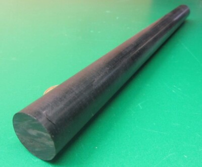 ABS Black Round Rod, .875'' (7/8'') Diameter x 12'' Long