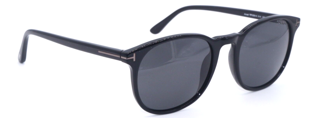 TOM FORD ANSEL TF 858-N 01A POLISHED BLACK/GREY LENS AUTHENTIC 