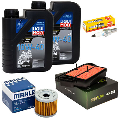 Öl Wartung für Suzuki AN 400 Burgman 07-17 Set 2L Luftfilter Ölfilter Zündkerze