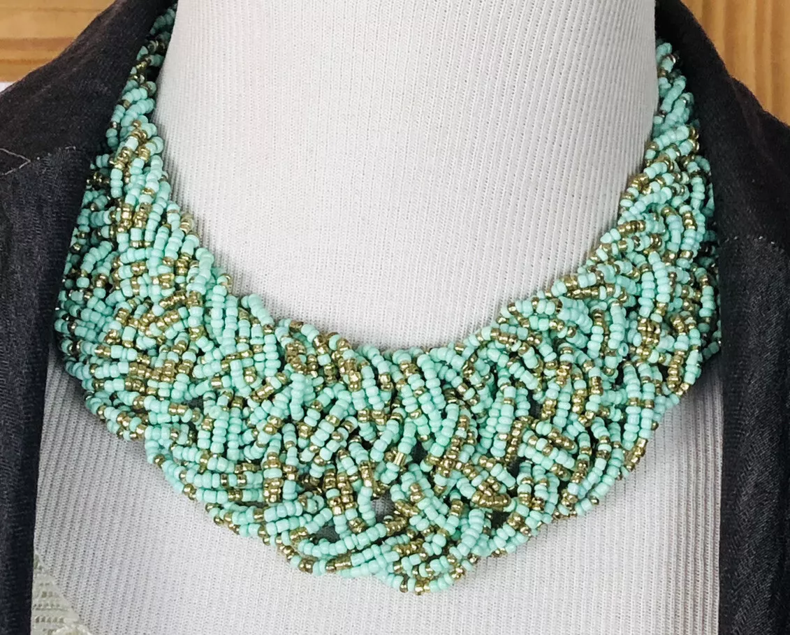 Sea glass shop bead necklace