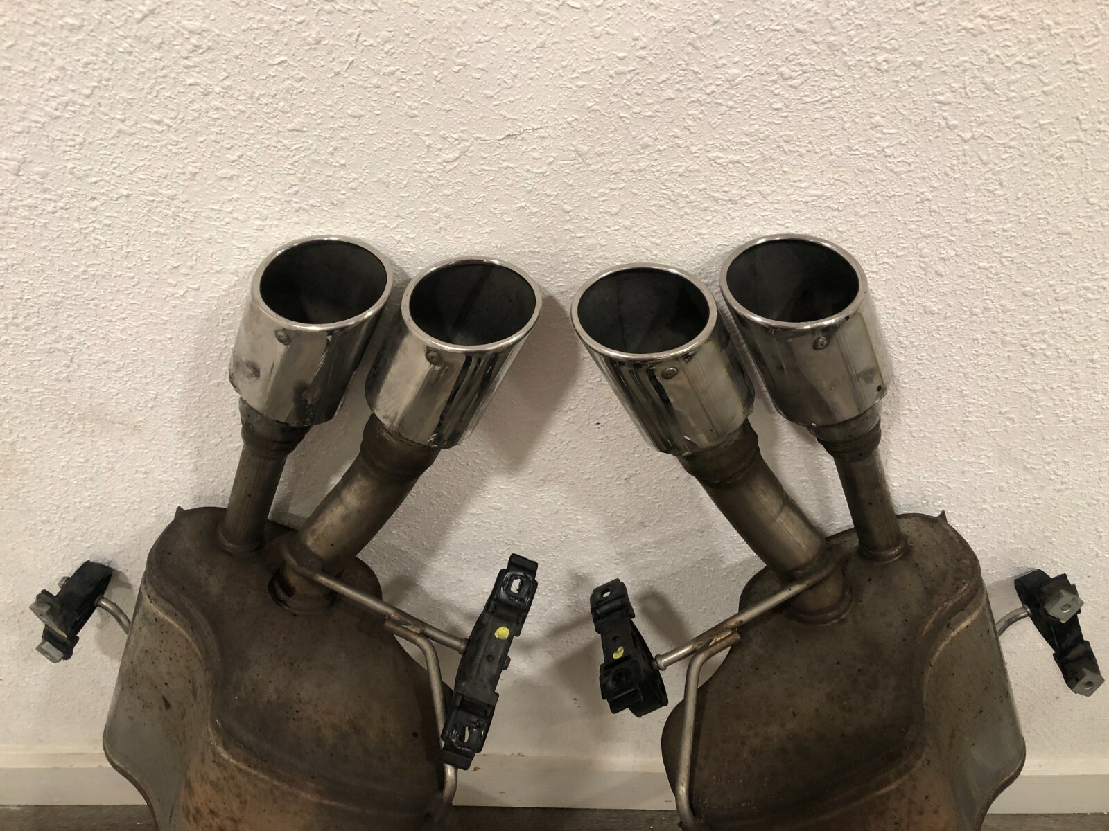  03-2012 MASERATI QUATTROPORTE M139 REAR L&R DUAL EXHAUST MUFFLER PIPE PAIR OEM