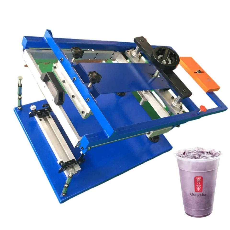 Paper Cup Screen Printing Machine Plastic Round Bottle Screen Printing ...