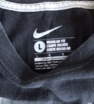 NIKE DRI FIT ATHLETIC BATTLE BEGINS NOW FOOTBALL TEE T SHIRT Size Mens L  BLACK