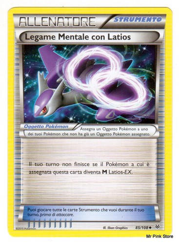 Mentale Bindung an Latios 85/108 Item Tool Pokemon XY FLIEGENDE WUT