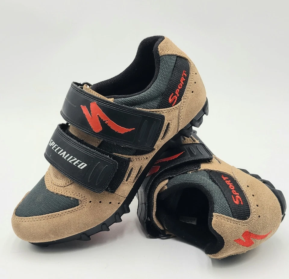 Specialized Brown Cycling Shoes 610-1237 Hook and Loop Sz 5.5 / 37 With CLEATS - Image 2 of 4