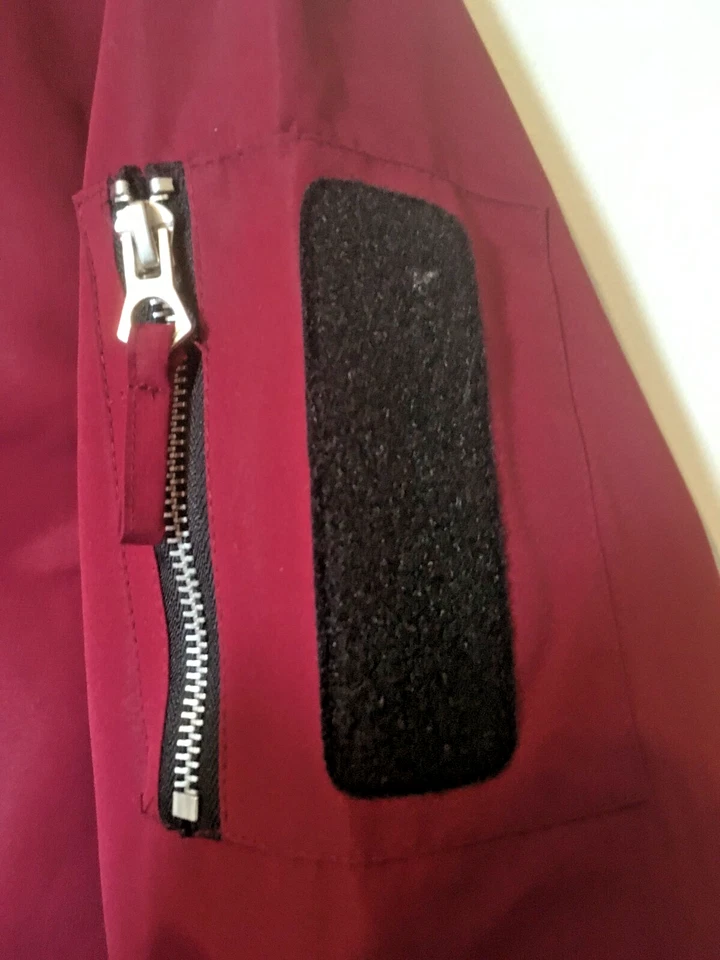 D-Struct Mens Bomber Jacket Lined Zip Sleeve Pocket Sizes S-L BNWT Port/Black - Image 4 of 4