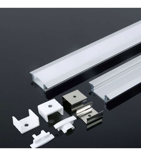 Profilo in Alluminio Colore Silver per Strip LED a Incasso (Max l: 12 ...