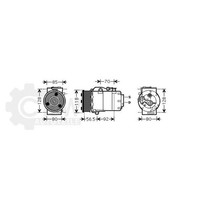 AVA Quality Cooling Kompressor Klimaanlage FüR Ford Kuga I Focus II Turnier