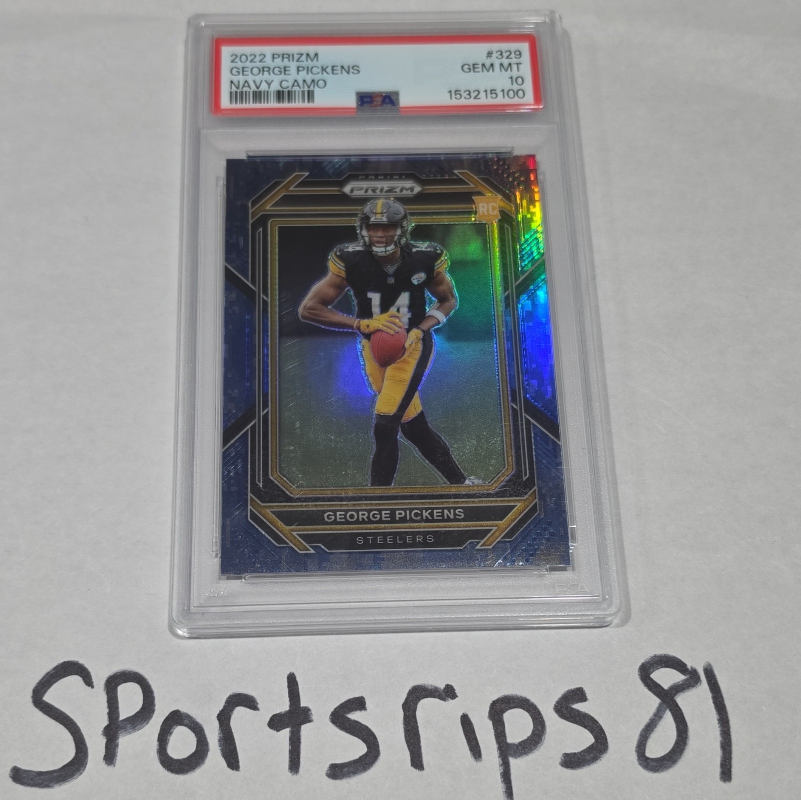 George Pickens Panini Prizm #329 Navy Camo