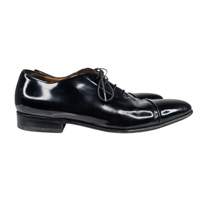 Lanvin Herren Schwarz Lackleder Oxford Schuhe Größe UK 8 EU 42