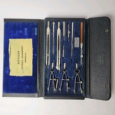 Vintage 1930s Dietzgen Instruments Drawing Instruments Drafting Set Compass Case