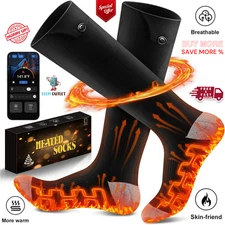 Heated Socks APP Control For Men Women, 6000Mah*2 Battery Heated Socks, Electric