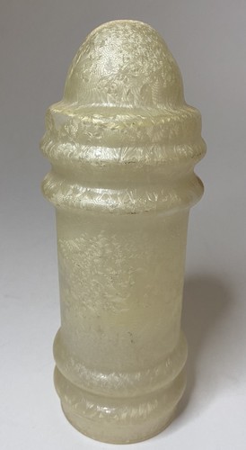 Vtg Art Deco Frosted Glass Shade Bullet / Torpedo Boudoir Lampshade - Picture 11 of 16