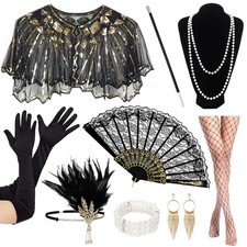 ONEPEACE Vintage 1920s Accessories, Elegant Old Hollywood Glamour Dresses wit...