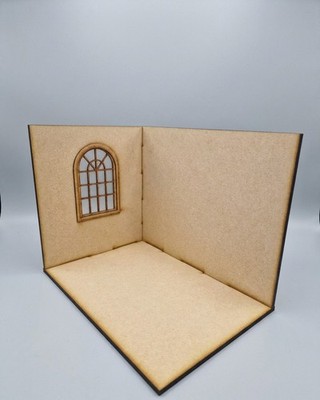 12th Scale Handed Open Room Display Flat Packed Kit Easy Build Miniatur
