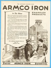 1919 American Rolling Mill Co Middletown OH ARMCO Iron Kitchen Vintage Print Ad