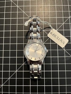BNIB Bulova Men's Classic Quartz Silver Stainless Steel Watch 96A000 *Brand New*