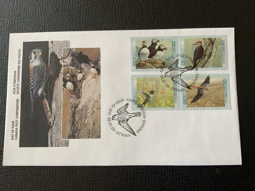 Canada 1996-97 #1594a,1634a Birds - 2 FDCs