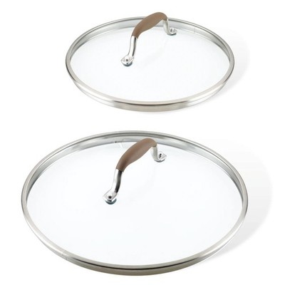 Anolon Advanced Hard Anodized Lid 10 Inch & 12 Inch Pack, Bronze
