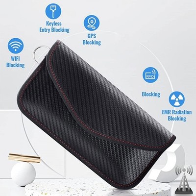 Secure Signal Shielding Pouches Not Scan for Preventing Remote Car Key Hacking