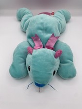 TY Pillow Pals Chewy the Beaver Plush 1998 Blue Pink 15” Stuffed Animal