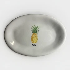 Rae Dunn Artisan Collection Soup/Serving Bowls PINA Pineapples Set Of Two Magent