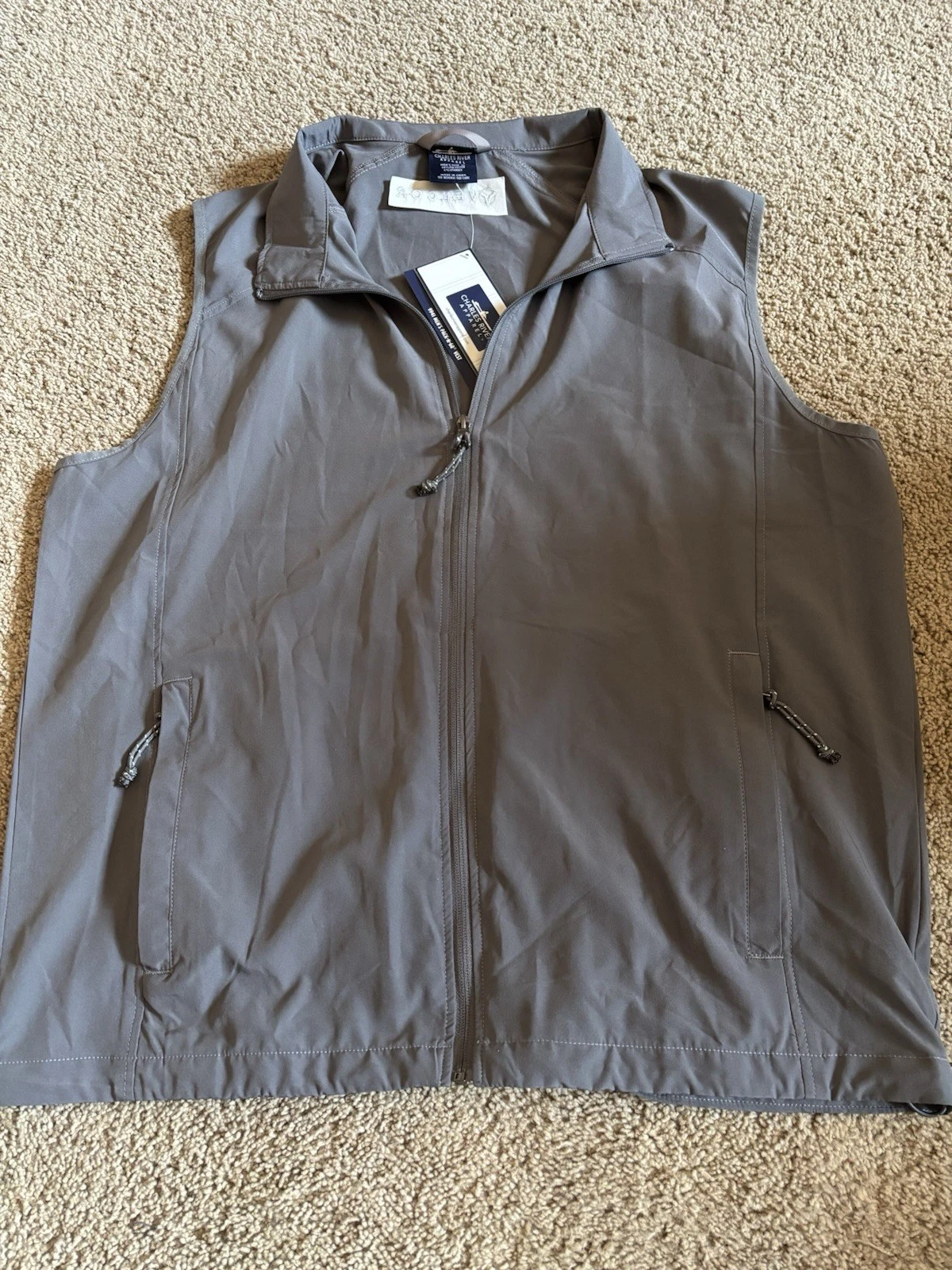 Lightweight Layering Charles River 9941 Men’s Pack-n-Go Grey Velcor Vest XL