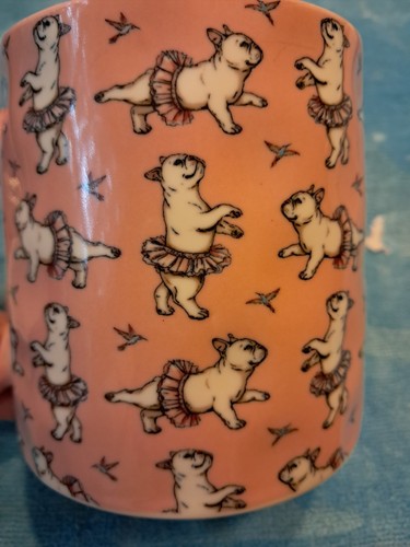 Cute Frenchie French Bullbog In Tutu Mug 16 Oz Ceramic By 10 Strawberry Street - Picture 2 of 6