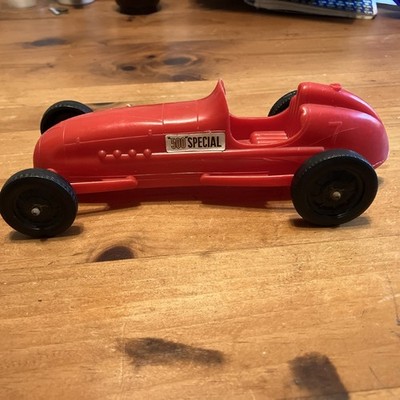 Vintage 1960s Processed Plastics Toy Speedway  500  Special Red 8  Race Car