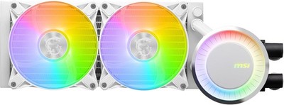MSI MAG CORELIQUID E240 WHITE CPU Flüssigkeitskühler - Vergrößertes Kupfer 240 