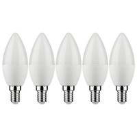 5 X MüLler-Licht Led Leuchtmittel Kerzen 2,9W =25W E14 Matt 250Lm Warmweiß 2700K