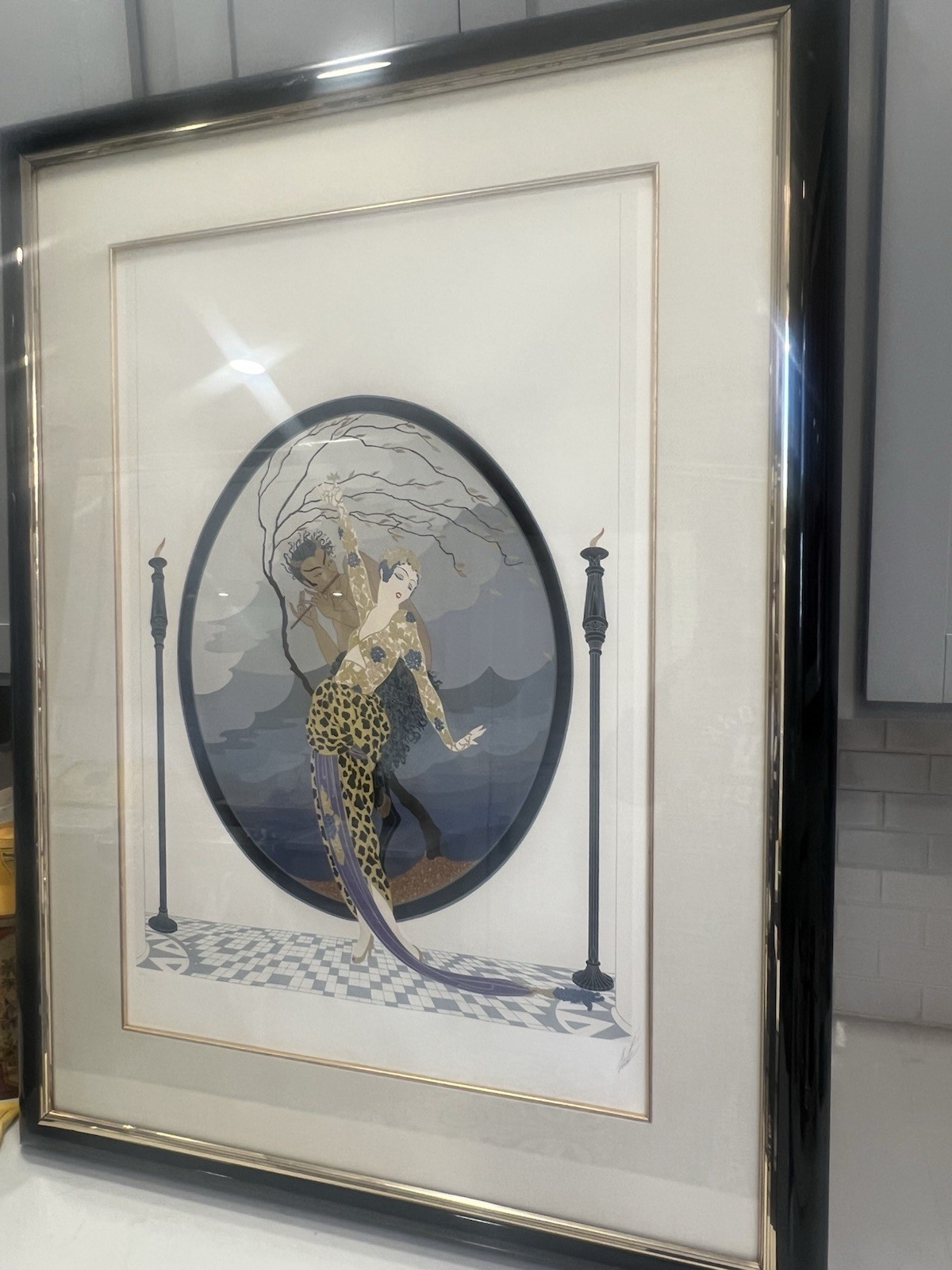 Original Erte Limited Edition Serigraph Signed /300 “Woman & Satyr” 27” x 19”