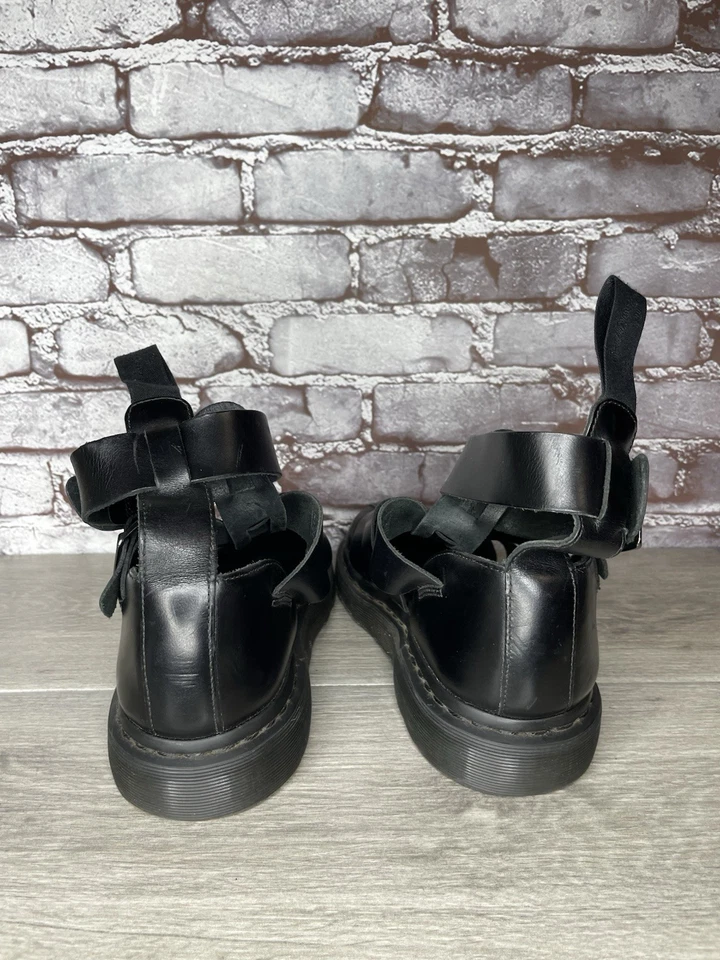 Dr. Martens Geraldo Black Leather Strap Gladiator Wedge Sandals Men’s 9M US/42EU - Image 4 of 4