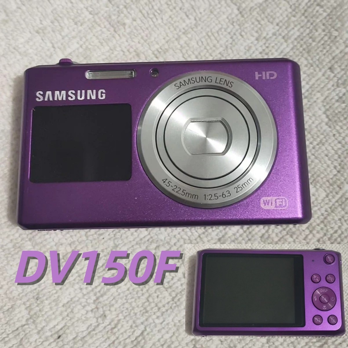 Samsung DualView DV150F 16.2MP Digital Camera - White for sale
