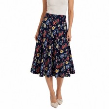 Vintage 90's Herman Geist Mini Skirt Colorful Floral Spring Summer 6 Petite