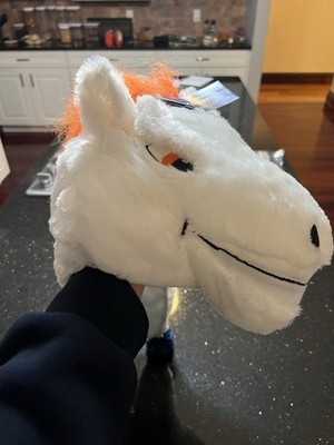 Denver Broncos NFL Plush Team Mascot Miles Stadium Hat Adult Size Rare