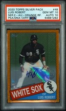 2020 TOPPS SILVER PACK 1985 CHROME PROMO #48 LUIS ROBERT 9/25 PSA 10 AUTO 10