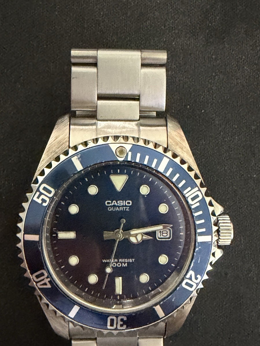 Casio MTD 1010 Black Dial (1346) Diver Style for sale online | eBay