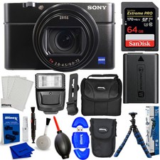 Sony Cyber-shot DSC-RX100 VII Digital Camera Bundle with 64GB  Tripod  Cases