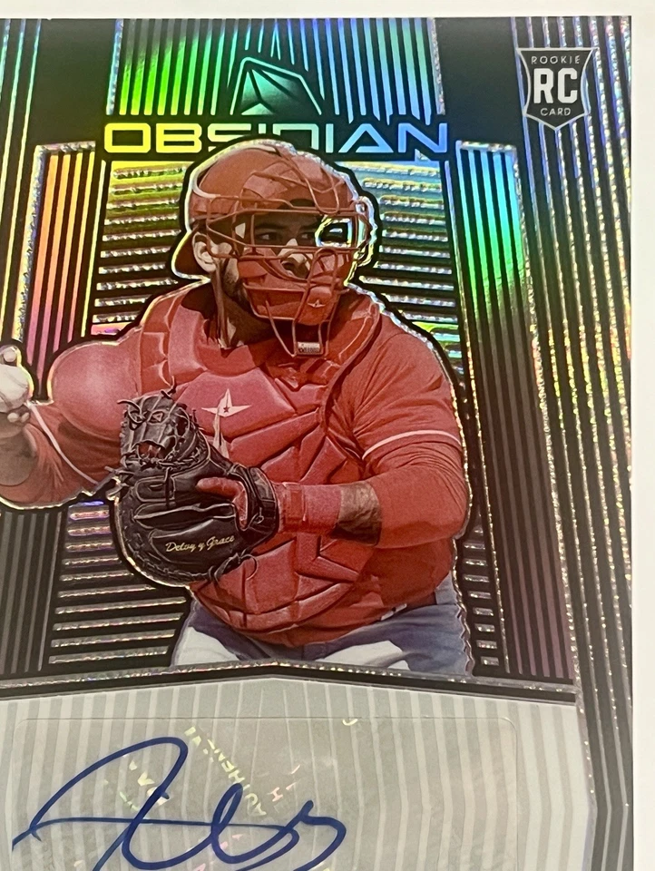 Deivy Grullon RC Rookie Autograph Auto 2020 Chronicles Obsidian #OA-DG Phillies - Image 4 of 4